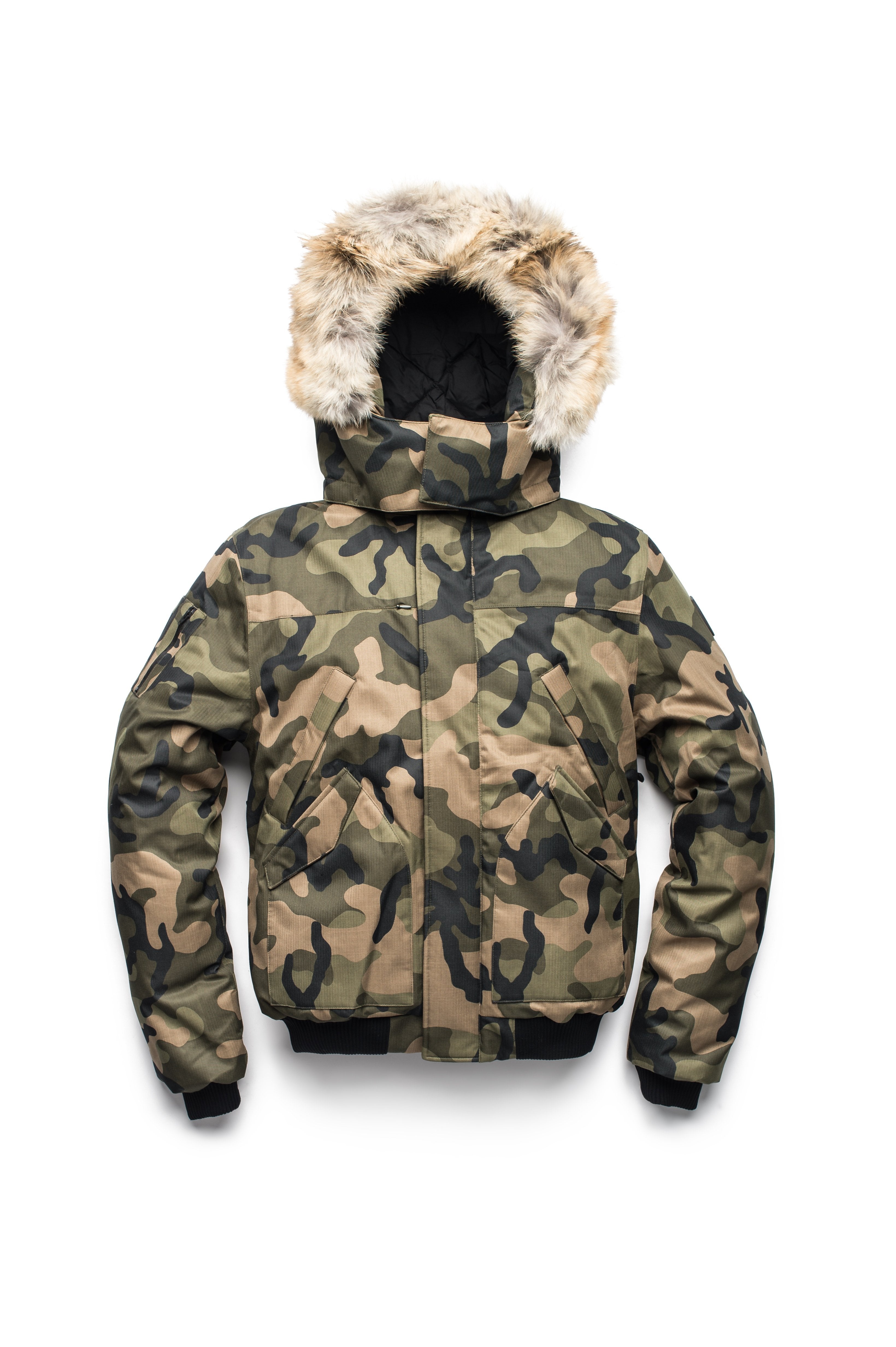 Mens hooded outlet coyote fur coat