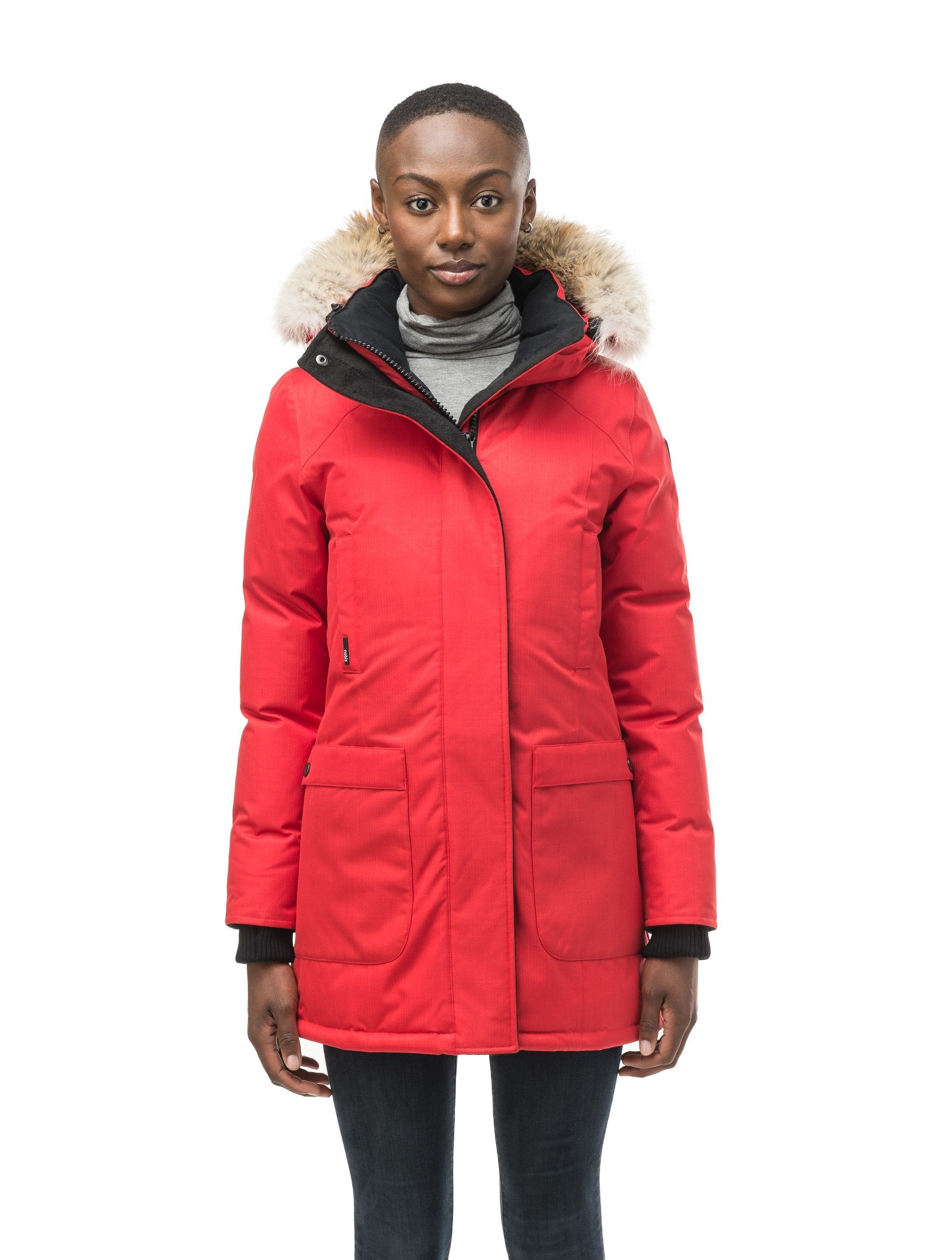 Ladies red parka hot sale coat uk