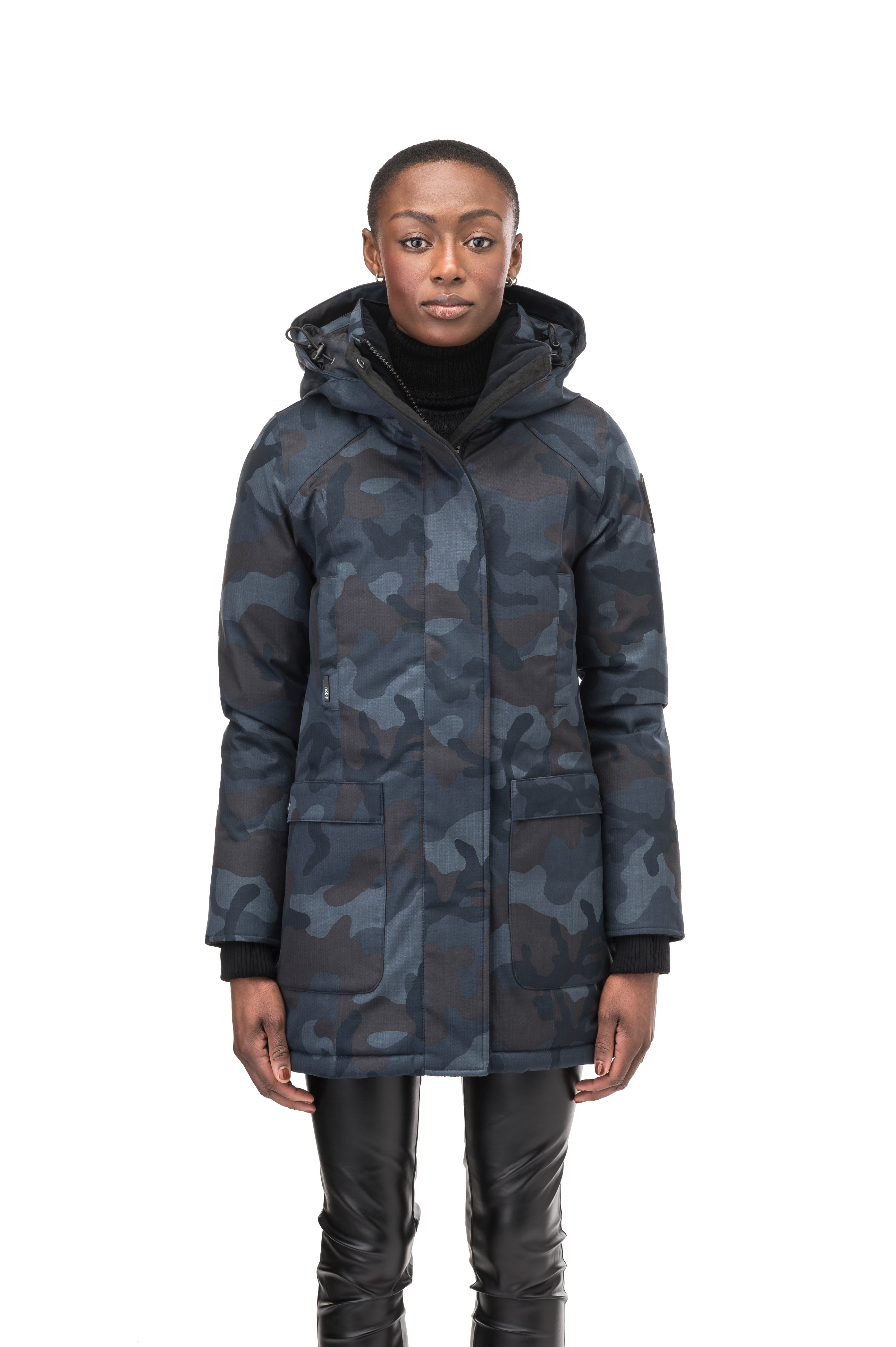 Ladies black parka deals coat uk