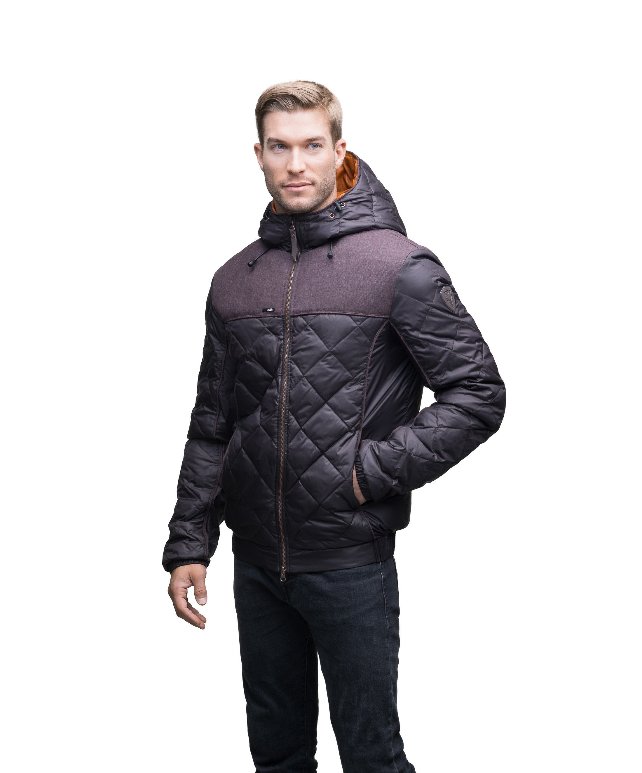 Lightweight down shop hooded jacket