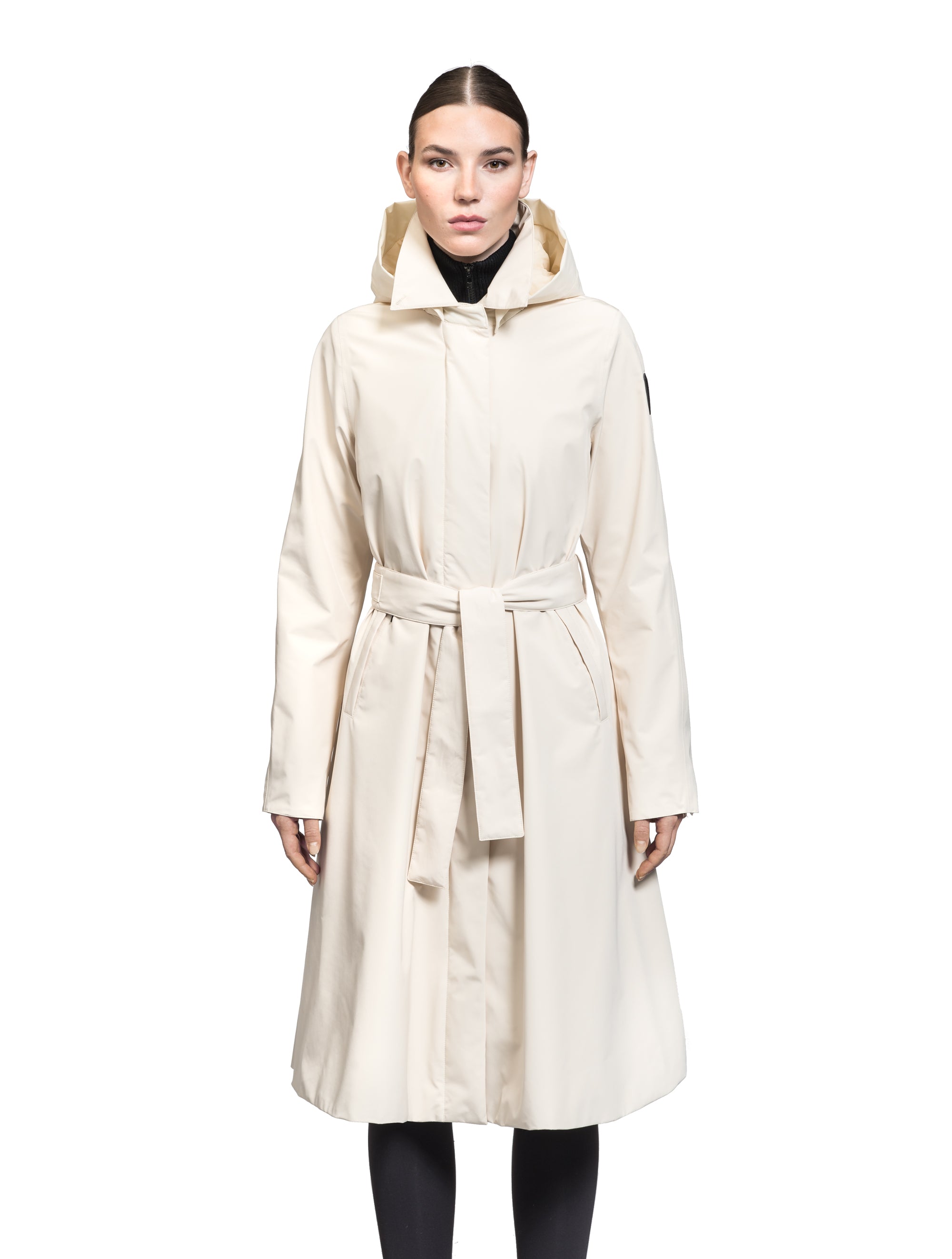 Ladies hooded clearance trench coat uk