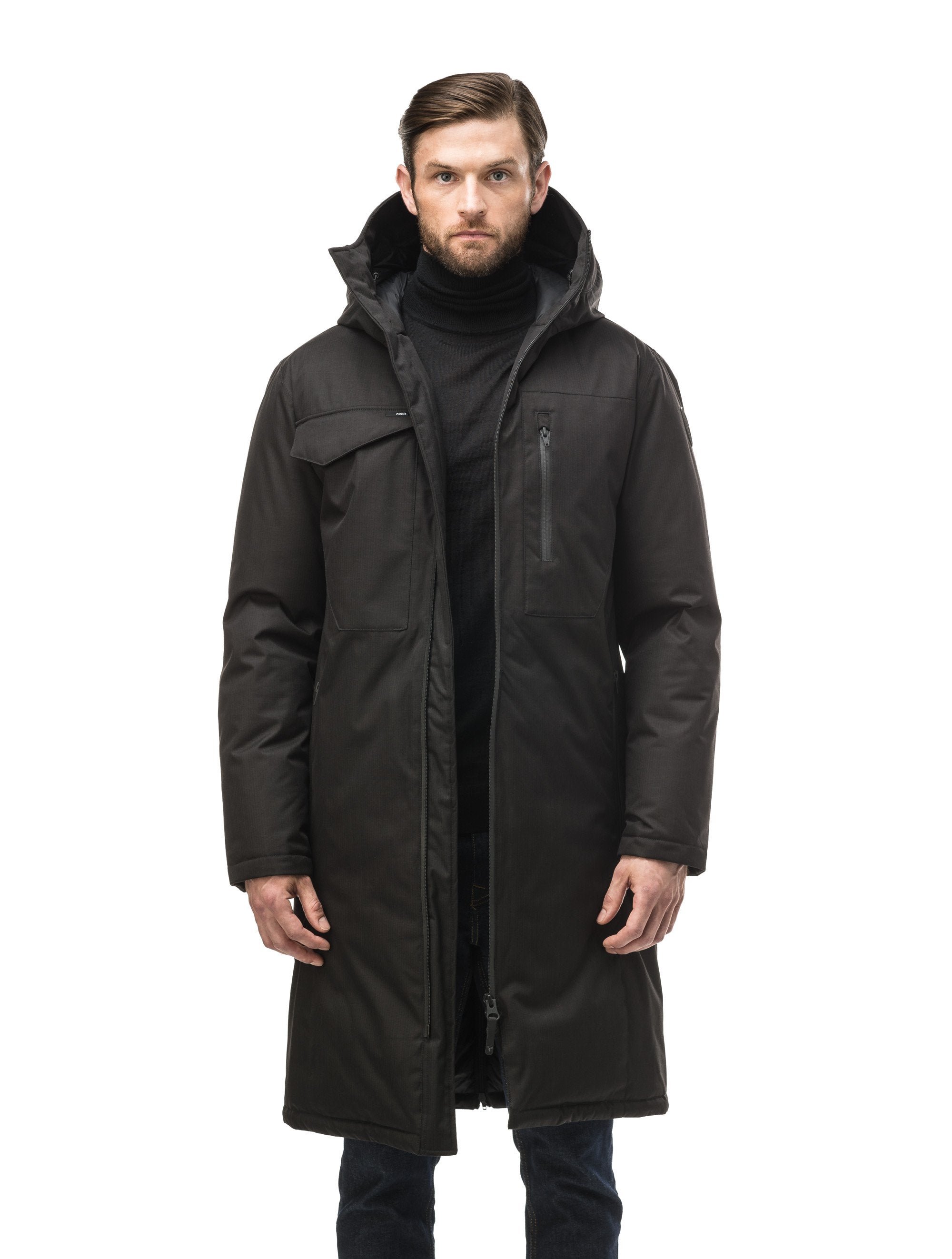 Mens full sale length parka