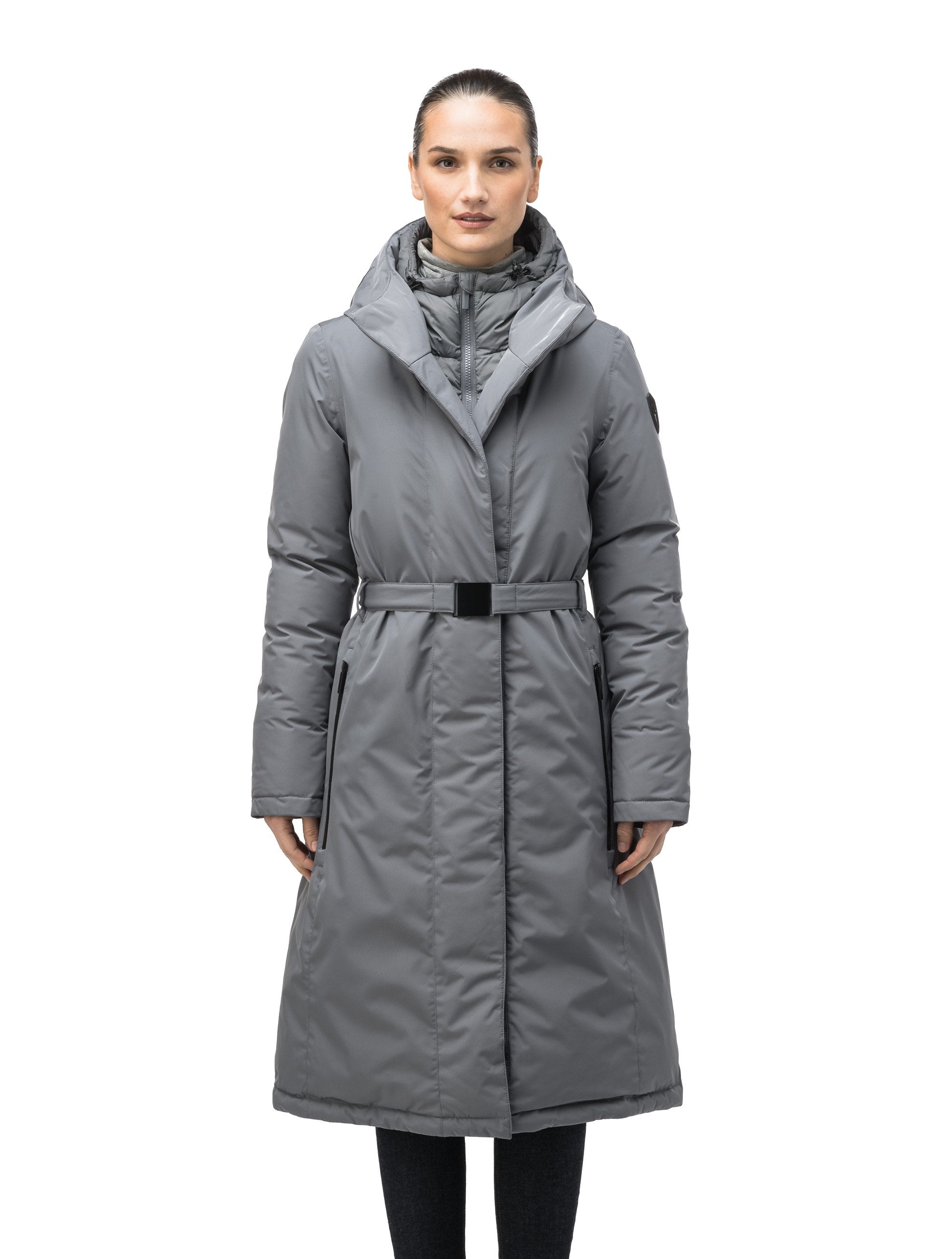 Ladies belted cheap winter coats