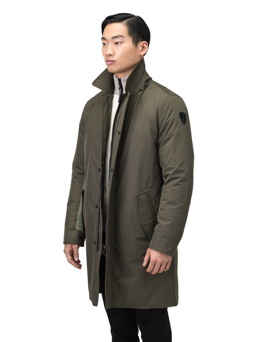 Mens parka trench on sale coat