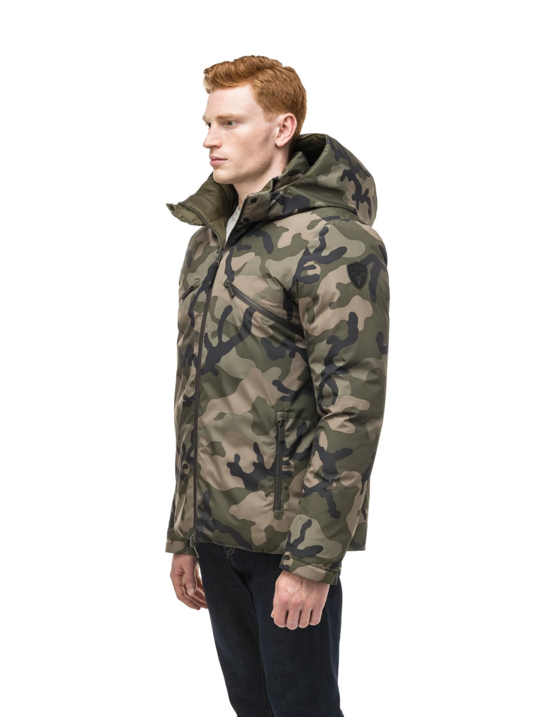 Men's camouflage hot sale down jacket