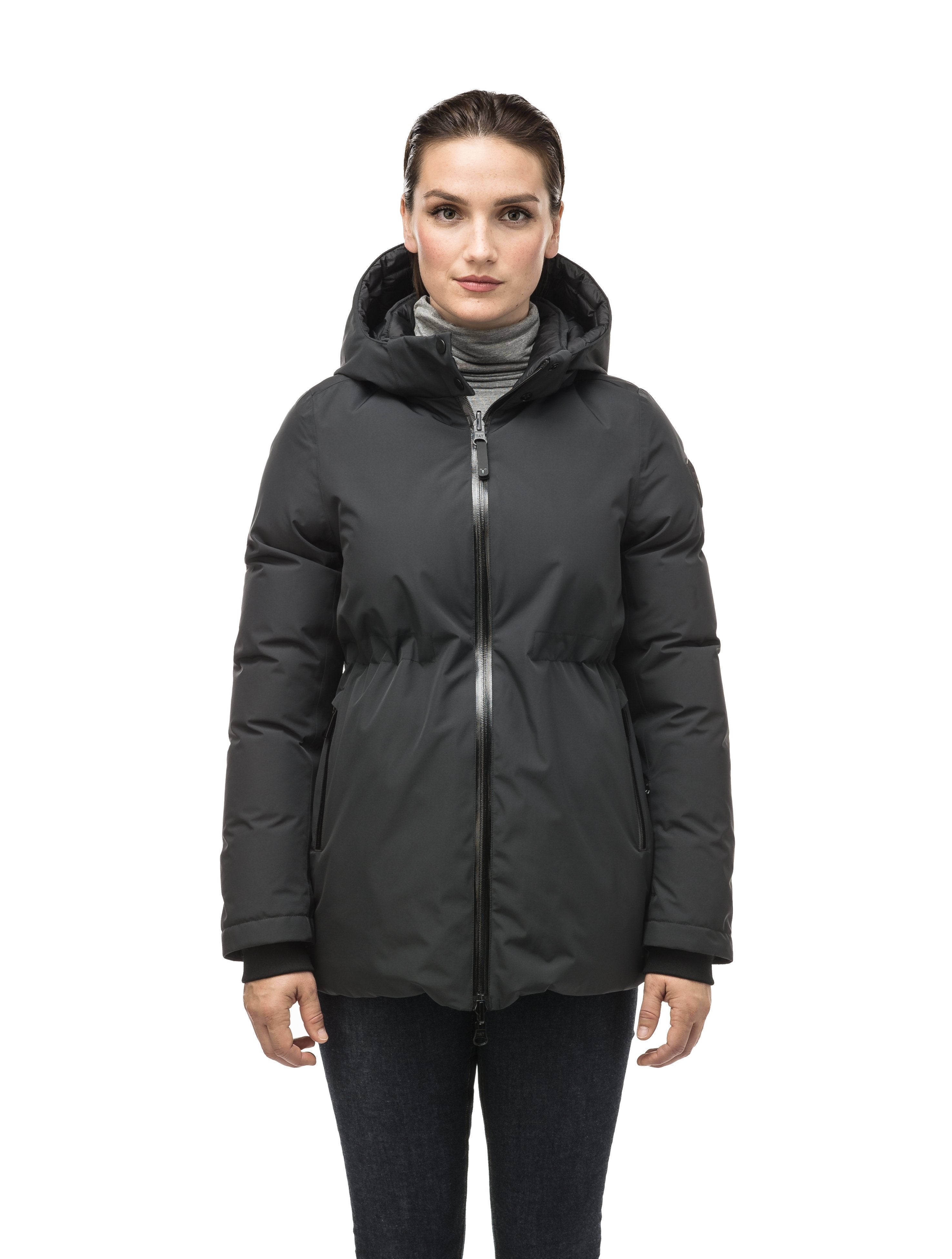 Black puffer outlet jacket waterproof